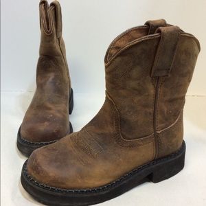 Ariat cowboy boots brown leather unisex 12.5